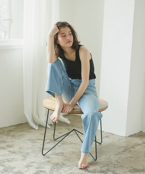 LIPSTAR（リップスター）の「【WEB別注サイズあり】12ozストレートデニム（デニムパンツ・レディース・ブルー/ネイビー・M/S）」の14枚目の写真