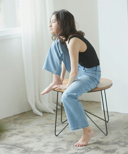 LIPSTAR（リップスター）の「【WEB別注サイズあり】12ozストレートデニム（デニムパンツ・レディース・ブルー/ネイビー・M/S）」の8枚目の写真