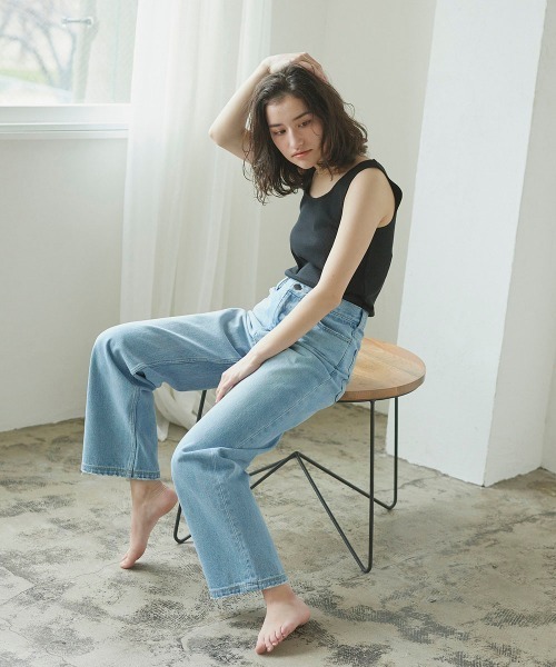 LIPSTAR（リップスター）の「【WEB別注サイズあり】12ozストレートデニム（デニムパンツ・レディース・ブルー/ネイビー・M/S）」の13枚目の写真