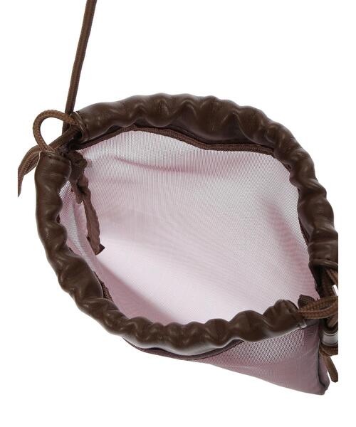 koe（コエ）の「チュールドロストショルダーポーチ（ハンドバッグ・レディース・ブラック/ダークブラウン・FREE）」の5枚目の写真