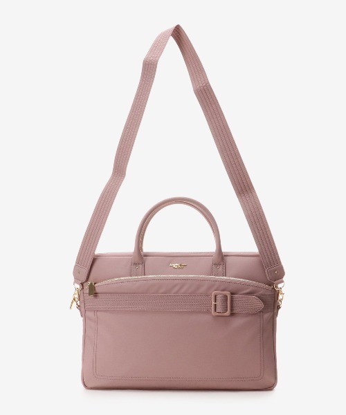 Samantha Thavasa Petit Choice（サマンサタバサ　プチチョイス）の「ベルトデザインパソコンバッグ（ハンドバッグ・レディース・ブラック/ピンクベージュ/ライトブルー・FREE）」の12枚目の写真