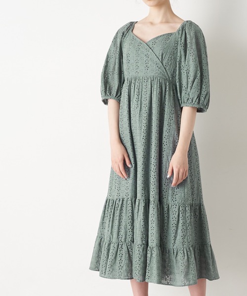 OLIVE des OLIVE（オリーブデオリーブ）の「【WEB限定カラー有】綿レースティアードワンピース（ワンピース・レディース・グリーン系その他/ブルー系その他/パープル系その他/アイボリー/ブラック/ラベンダー/オフホワイト・FREE）」の20枚目の写真