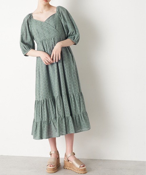 OLIVE des OLIVE（オリーブデオリーブ）の「【WEB限定カラー有】綿レースティアードワンピース（ワンピース・レディース・グリーン系その他/ブルー系その他/パープル系その他/アイボリー/ブラック/ラベンダー/オフホワイト・FREE）」の12枚目の写真