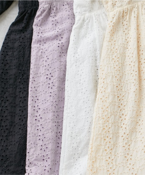 OLIVE des OLIVE（オリーブデオリーブ）の「【WEB限定カラー有】綿レースティアードワンピース（ワンピース・レディース・グリーン系その他/ブルー系その他/パープル系その他/アイボリー/ブラック/ラベンダー/オフホワイト・FREE）」の15枚目の写真