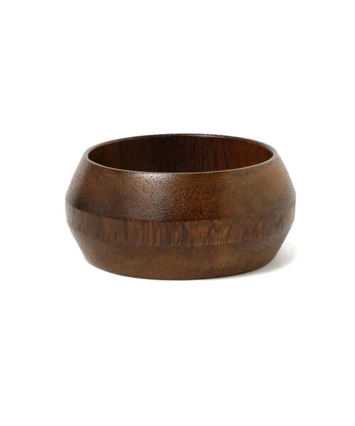 BEAMS LIGHTS（ビームスライツ）の「BEAMS LIGHTS / WOOD ワイド バングル（バングル/リストバンド・レディース・ブラウン・ONE SIZE）」の2枚目の写真
