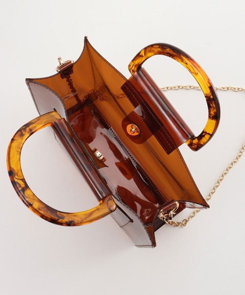 Honeys(ハニーズ)の「巾着付クリアBag(ハンドバッグ・レディース・ホワイト/ブラック/ブラウン・FREE)」の19枚目の写真