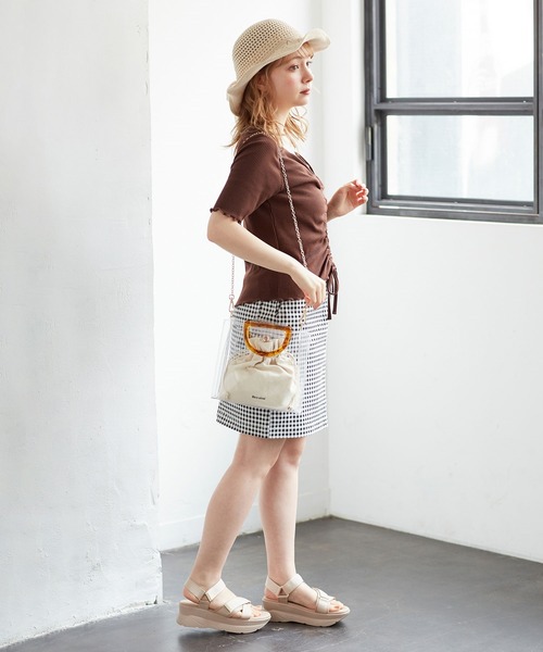 Honeys(ハニーズ)の「巾着付クリアBag(ハンドバッグ・レディース・ホワイト/ブラック/ブラウン・FREE)」の16枚目の写真