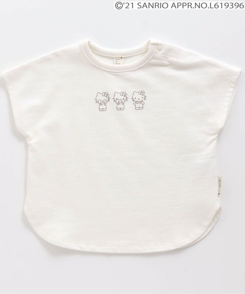 sanrio（サンリオ）の「サンリオかくれんぼＴシャツ（Tシャツ/カットソー・キッズ・オフホワイト/サックスブルー/ピンク/イエロー/ブルー/グリーン/ミント・90/100/110/120/80）」の3枚目の写真