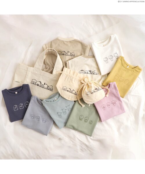 sanrio（サンリオ）の「サンリオかくれんぼＴシャツ（Tシャツ/カットソー・キッズ・オフホワイト/サックスブルー/ピンク/イエロー/ブルー/グリーン/ミント・90/100/110/120/80）」の18枚目の写真