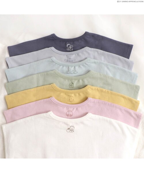 sanrio（サンリオ）の「サンリオかくれんぼＴシャツ（Tシャツ/カットソー・キッズ・オフホワイト/サックスブルー/ピンク/イエロー/ブルー/グリーン/ミント・90/100/110/120/80）」の13枚目の写真