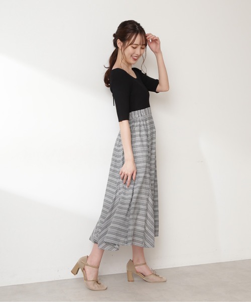 JILLby♡ストライプフレアスカート JILL by JILL STUART（ジルバイジル  