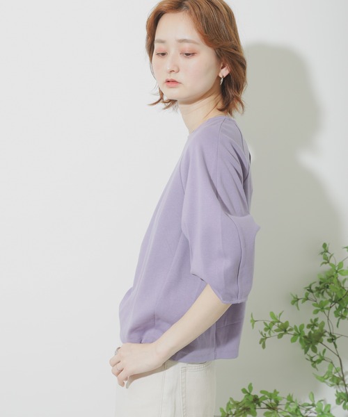 SENSE OF PLACE by URBAN RESEARCH（センスオブプレイスバイアーバンリサーチ）の「コクーンスリーブトップ（Tシャツ/カットソー・レディース・ブラック/パープル/ライトベージュ・ONE）」の14枚目の写真