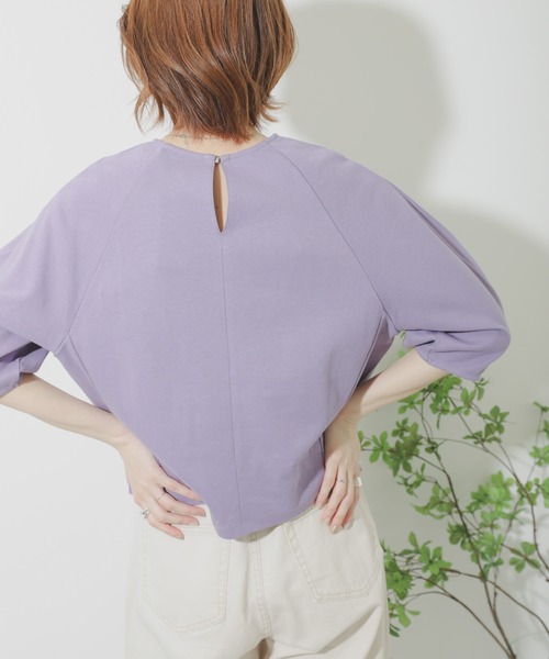 SENSE OF PLACE by URBAN RESEARCH（センスオブプレイスバイアーバンリサーチ）の「コクーンスリーブトップ（Tシャツ/カットソー・レディース・ブラック/パープル/ライトベージュ・ONE）」の15枚目の写真