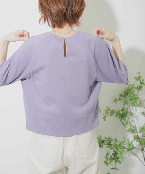 SENSE OF PLACE by URBAN RESEARCH（センスオブプレイスバイアーバンリサーチ）の「コクーンスリーブトップ（Tシャツ/カットソー・レディース・ブラック/パープル/ライトベージュ・ONE）」の16枚目の写真