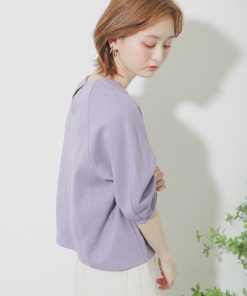 SENSE OF PLACE by URBAN RESEARCH（センスオブプレイスバイアーバンリサーチ）の「コクーンスリーブトップ（Tシャツ/カットソー・レディース・ブラック/パープル/ライトベージュ・ONE）」の17枚目の写真