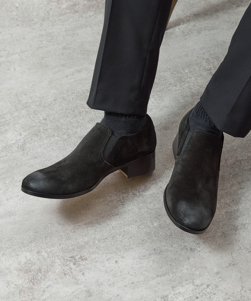 PADRONE パドローネ　サイドゴアスリッポン 42 PADRONE パドローネ / BL SIDE GORE SHOES サイドゴアスリッポン