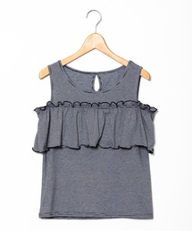 AS KNOW AS PINKY | ボーダーひらひらタンクトップ(タンクトップ)