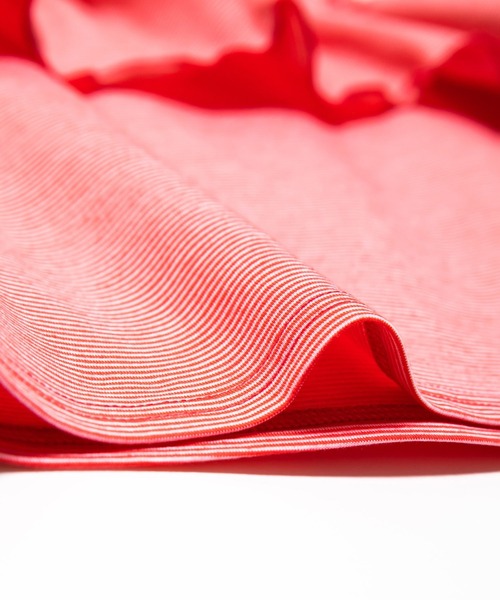 AS KNOW AS PINKY（アズノゥアズピンキー）の「ボーダーひらひらタンクトップ（タンクトップ・レディース・ブラック/ベージュ/レッド・FREE）」の6枚目の写真