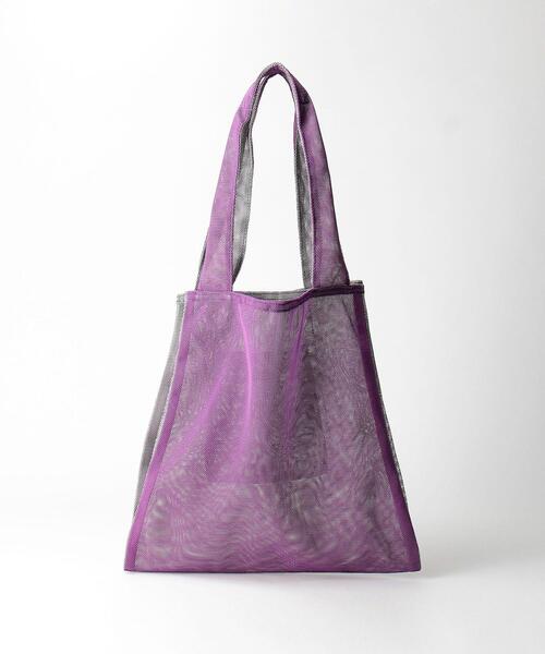 closet story（クローゼットストーリー）の「＜closet story＞ メッシュ 2ソウ トートバッグ（トートバッグ・レディース・パープル/ネイビー・FREE）」の3枚目の写真