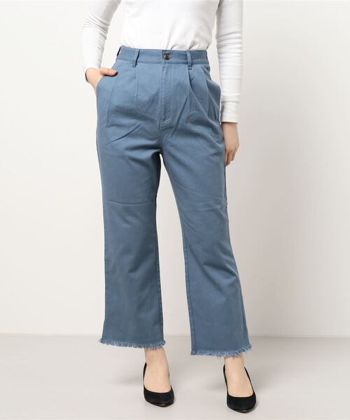 ehka sopo(エヘカソポ)の「ツイルフレアパンツ(その他パンツ・レディース・キナリ/ブルー/ブラウン・フリ-)」の3枚目の写真