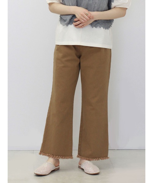 ehka sopo(エヘカソポ)の「ツイルフレアパンツ(その他パンツ・レディース・キナリ/ブルー/ブラウン・フリ-)」の2枚目の写真