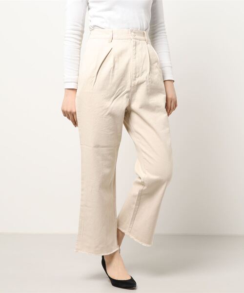 ehka sopo(エヘカソポ)の「ツイルフレアパンツ(その他パンツ・レディース・キナリ/ブルー/ブラウン・フリ-)」の6枚目の写真