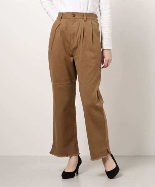 ehka sopo(エヘカソポ)の「ツイルフレアパンツ(その他パンツ・レディース・キナリ/ブルー/ブラウン・フリ-)」の7枚目の写真