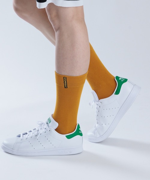 「kakko」（カッコ）の「メンズ カラークルー丈ソックス靴下（ソックス/靴下・メンズ・ブラック/レッド/イエロー/オレンジ/ブルー/グリーン/ライトイエロー・FREE）」の4枚目の写真