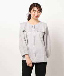 Samansa Mos2 | ドビーレースセーラーブラウス(シャツ/ブラウス)