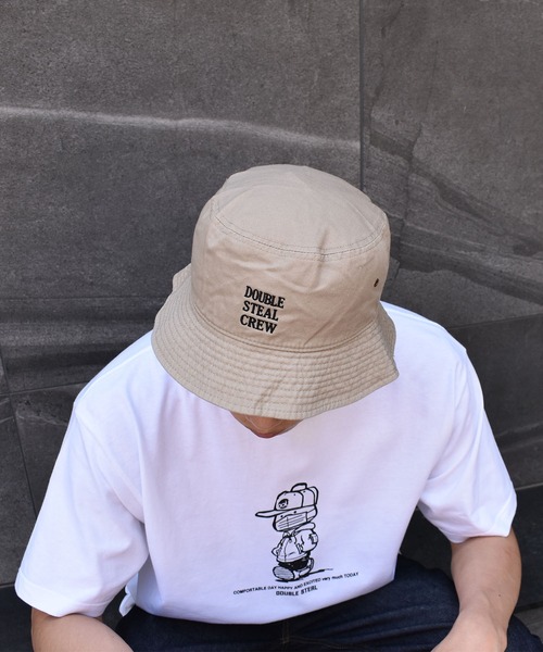 DOUBLE STEAL（ダブルスティール）の「REGULAR BUCKET HAT（ハット・メンズ・ブラック/ベージュ/カモフラージュ/ライトベージュ・FREE）」の3枚目の写真