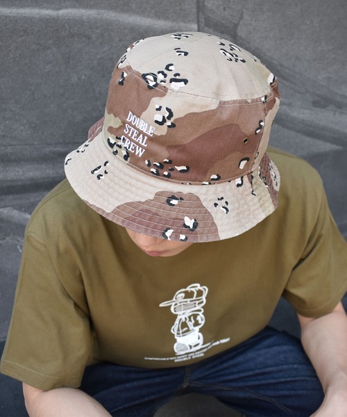 DOUBLE STEAL（ダブルスティール）の「REGULAR BUCKET HAT（ハット・メンズ・ブラック/ベージュ/カモフラージュ/ライトベージュ・FREE）」の4枚目の写真