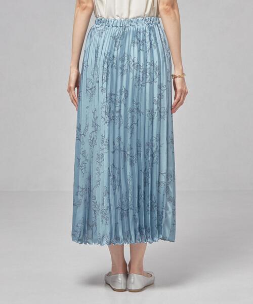 closet story（クローゼットストーリー）の「＜closet story＞□CSC ミニドット×フラワー プリーツ ロングスカート -手洗い可能-（スカート・レディース・ライトブルー/ブラック・FREE）」の11枚目の写真