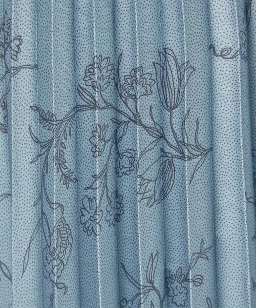 closet story（クローゼットストーリー）の「＜closet story＞□CSC ミニドット×フラワー プリーツ ロングスカート -手洗い可能-（スカート・レディース・ライトブルー/ブラック・FREE）」の14枚目の写真