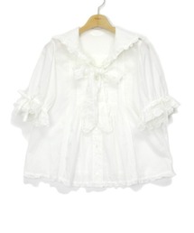 【PINKHOUSE セーラーカラーシャツブラウス　ALLホワイト】 古着 PINKHOUSE セーラーカラーシャツブラウス ALLホワイト】 古着