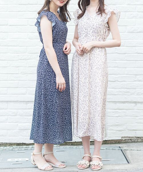 MAJESTIC LEGON（マジェスティックレゴン）の「バックレースアップフラワーワンピ（ワンピース・レディース・ブルー系その他2/ブルー系その他4/パープル系その他2・SMALL/MEDIUM）」の8枚目の写真