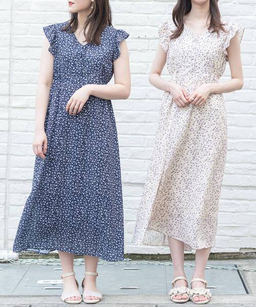 MAJESTIC LEGON（マジェスティックレゴン）の「バックレースアップフラワーワンピ（ワンピース・レディース・ブルー系その他2/ブルー系その他4/パープル系その他2・SMALL/MEDIUM）」の9枚目の写真