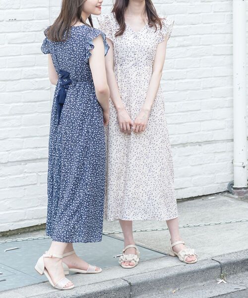 MAJESTIC LEGON（マジェスティックレゴン）の「バックレースアップフラワーワンピ（ワンピース・レディース・ブルー系その他2/ブルー系その他4/パープル系その他2・SMALL/MEDIUM）」の10枚目の写真