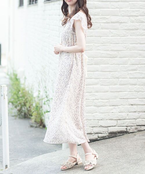 MAJESTIC LEGON（マジェスティックレゴン）の「バックレースアップフラワーワンピ（ワンピース・レディース・ブルー系その他2/ブルー系その他4/パープル系その他2・SMALL/MEDIUM）」の12枚目の写真