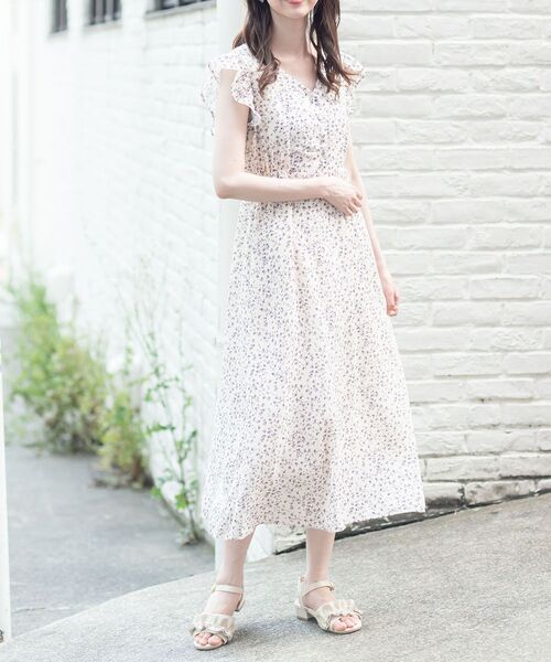 MAJESTIC LEGON（マジェスティックレゴン）の「バックレースアップフラワーワンピ（ワンピース・レディース・ブルー系その他2/ブルー系その他4/パープル系その他2・SMALL/MEDIUM）」の13枚目の写真