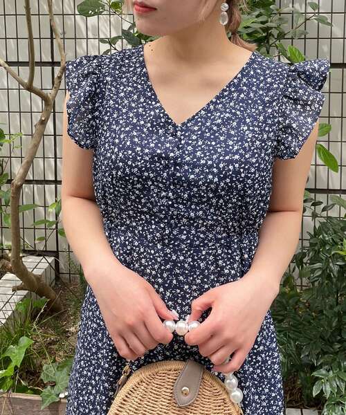 MAJESTIC LEGON（マジェスティックレゴン）の「バックレースアップフラワーワンピ（ワンピース・レディース・ブルー系その他2/ブルー系その他4/パープル系その他2・SMALL/MEDIUM）」の18枚目の写真