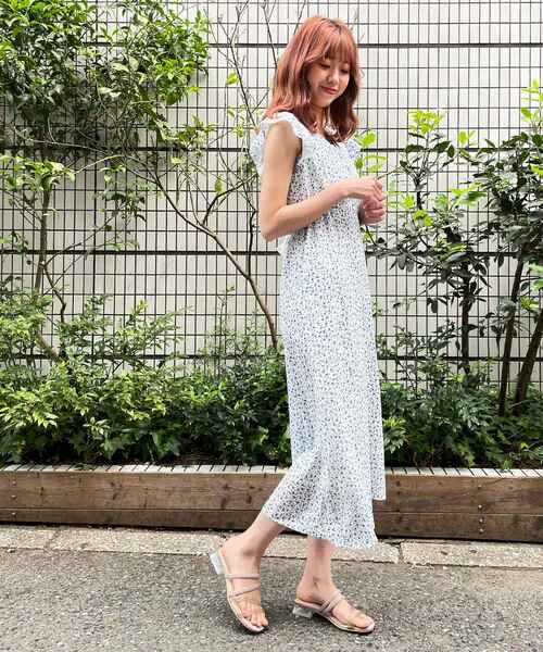 MAJESTIC LEGON（マジェスティックレゴン）の「バックレースアップフラワーワンピ（ワンピース・レディース・ブルー系その他2/ブルー系その他4/パープル系その他2・SMALL/MEDIUM）」の21枚目の写真