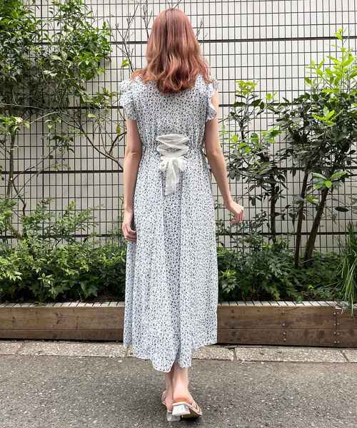 MAJESTIC LEGON（マジェスティックレゴン）の「バックレースアップフラワーワンピ（ワンピース・レディース・ブルー系その他2/ブルー系その他4/パープル系その他2・SMALL/MEDIUM）」の22枚目の写真