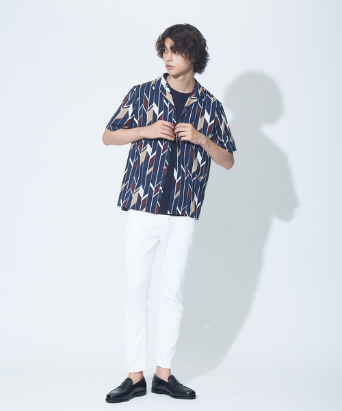 ABAHOUSE(アバハウス)の「【WEB別注】総柄 オープンカラー シャツ(シャツ/ブラウス・メンズ・ホワイト/ベージュ/ネイビー/グリーン/アイボリー・46/48)」の18枚目の写真