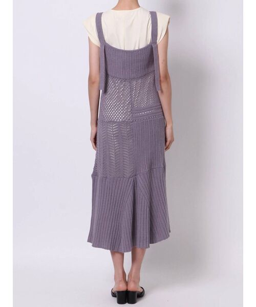 LAGUNAMOON（ラグナムーン）の「パッチワークニットワンピース（ワンピース・レディース・チャコールグレー/ベージュ/パープル・FREE）」の17枚目の写真