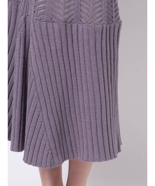 LAGUNAMOON（ラグナムーン）の「パッチワークニットワンピース（ワンピース・レディース・チャコールグレー/ベージュ/パープル・FREE）」の19枚目の写真