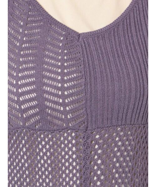 LAGUNAMOON（ラグナムーン）の「パッチワークニットワンピース（ワンピース・レディース・チャコールグレー/ベージュ/パープル・FREE）」の13枚目の写真