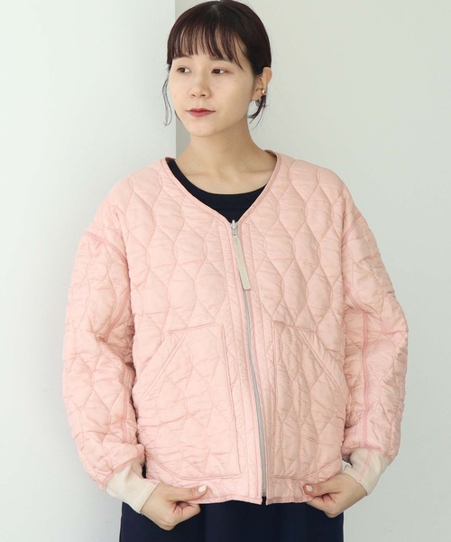 cardo fabrica(カルドファブリカ)の「キュプラキルティングリバーシブルZipジャケット(ブルゾン・レディース・グレー/ピンク・FREE)」の7枚目の写真