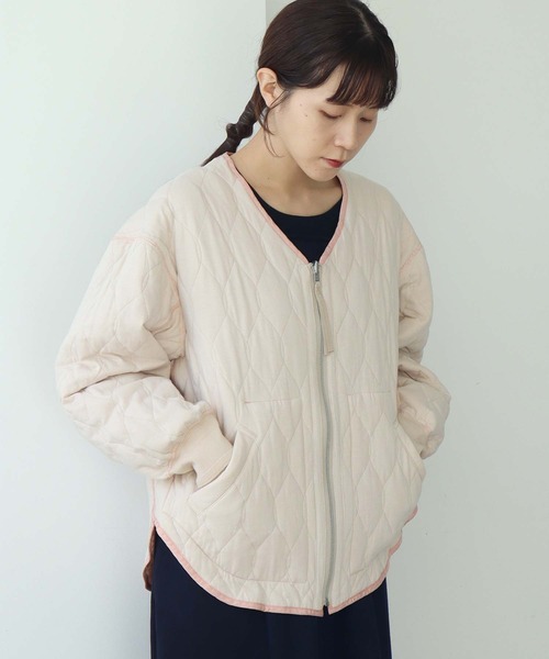 cardo fabrica(カルドファブリカ)の「キュプラキルティングリバーシブルZipジャケット(ブルゾン・レディース・グレー/ピンク・FREE)」の20枚目の写真