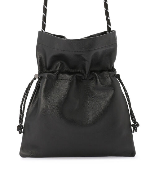 ブルックスブラザーズウルトラビンテージ　ウエットパック（巾着） UNISEX》【EX】Vegan Leather Shoulder Drawstring Bag