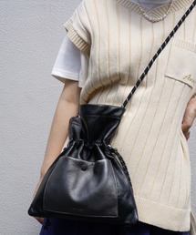 AVIREX | 【直営店限定】カウレザーカラーコンビ巾着バッグ/ COW LEATHER　COLOR COMBI　DRAWSTRING SHOULDER BAG(ショルダーバッグ)